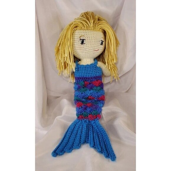 Handmade Other - Mermaid Doll Crochet Knitted Mermaid Toy handmade Plush 17 Inches Tall Stuffed